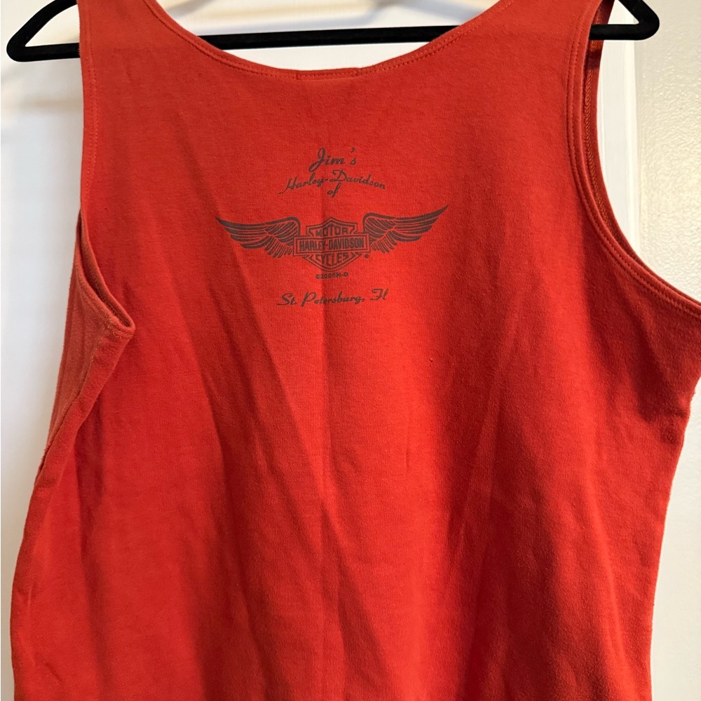 Harley-Davidson Women's Vibrant Red Tank Top - Picture 3 of 5